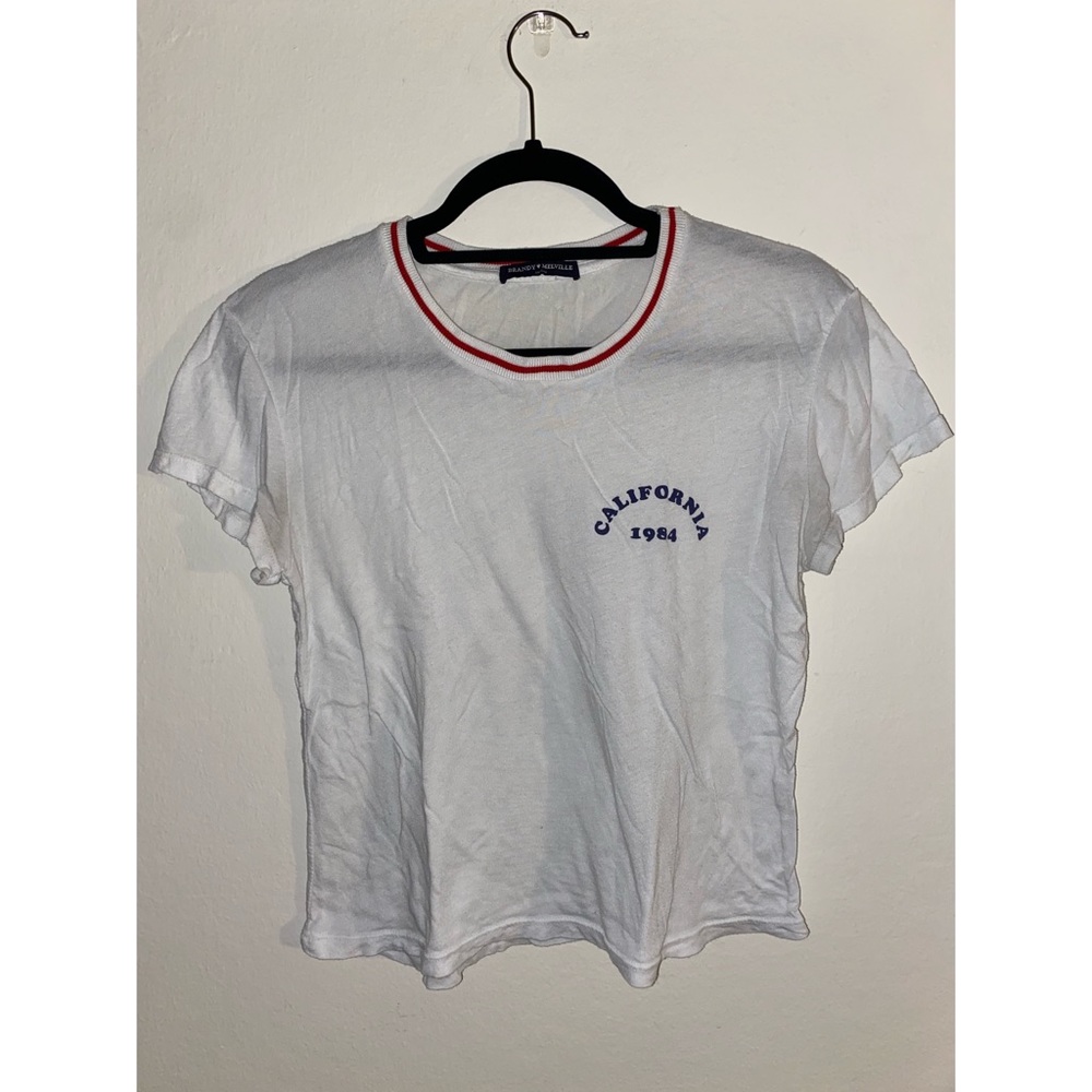 brandy melville white california 1984 Tee